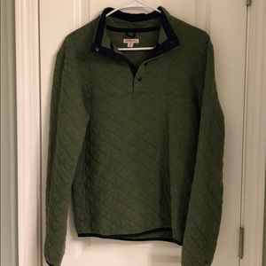 Olive quilted pullover
